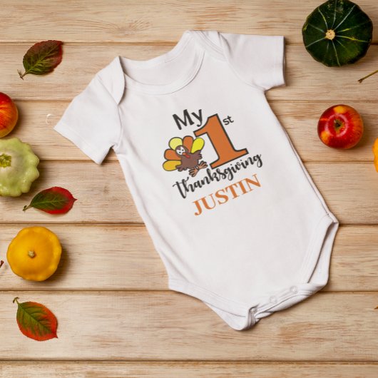 Mijn eerste 1e Thanksgiving gepersonaliseerd Romper
