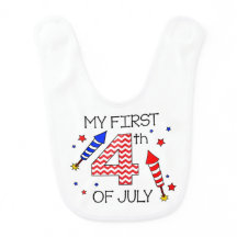 Mijn eerste 4 juli Baby Bib