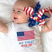 Mijn eerste 4 juli Patriottische sterren en strepe Romper