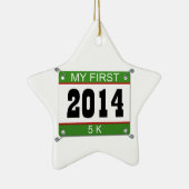 Mijn eerste 5K - 2014 Keramisch Ornament (Rechts)