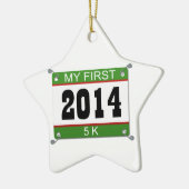 Mijn eerste 5K - 2014 Keramisch Ornament (Links)