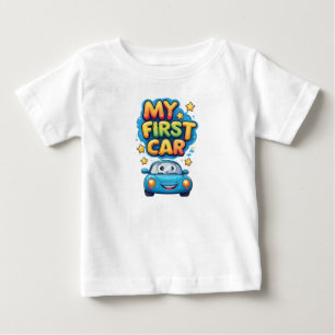 Mijn Eerste Auto Cute Cartoon Kinderen Rijden Leuk