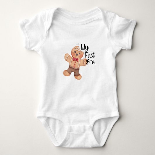 Mijn eerste bite / tooth-persoonlijke babypakken romper (Voorkant)
