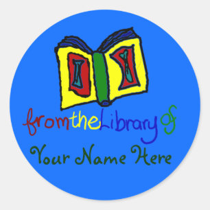 Mijn eerste Bookplate - Blauw Ronde Sticker