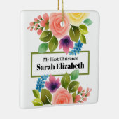 Mijn eerste bruisende kerstbloem keramisch ornament (Rechts)