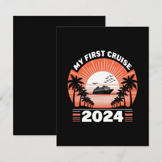 Mijn eerste cruise 2024 notitiekaartje (Voorkant / Achterkant)