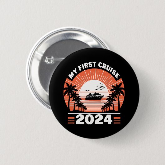 Mijn eerste cruise 2024 ronde button 5,7 cm (Voorkant /achterkant)