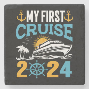 Mijn Eerste Cruise 2024 Stenen Onderzetter