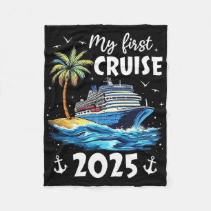 Mijn eerste cruise 2025 Grappige eerste keer cruis Fleece Deken