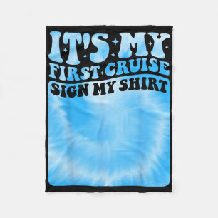 Mijn Eerste Cruise 2025 Teken Mijn Shirt Schattig Fleece Deken