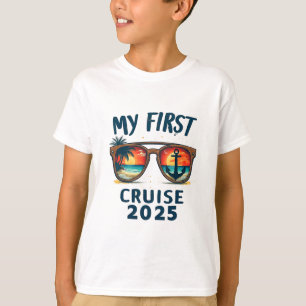 Mijn eerste cruise 2025 vakantie cruiseschip reis t-shirt