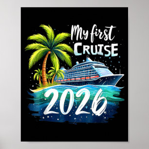 Mijn Eerste Cruise 2026 Grappige Eerste Keer Cruis Poster