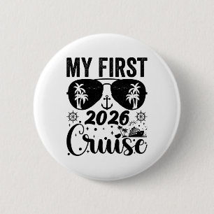 Mijn eerste cruise 2026 vakantie bijpassende famil ronde button 5,7 cm