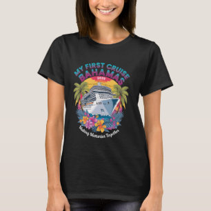 Mijn Eerste Cruise Bahamas 2025 Schattig Eerste Ke T-shirt