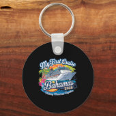 Mijn eerste cruise Bahama's 2025 Schattigee eerste Sleutelhanger (Voorkant)