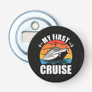 Mijn eerste cruise Grappige gez familievakantie C Button Flesopener