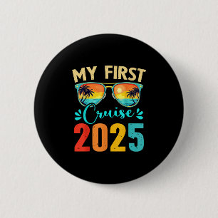 Mijn eerste cruise team 2025 zomervakantie matchin ronde button 5,7 cm