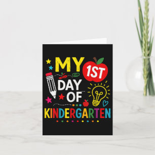 Mijn eerste dag op de kleuterschool, de eerste dag kaart