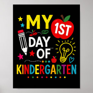 Mijn eerste dag op de kleuterschool, de eerste dag poster