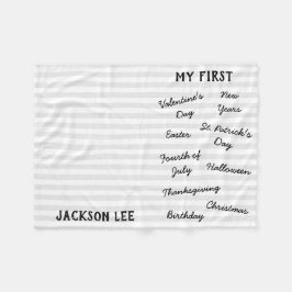 "Mijn eerste feestdag" Milestone Baby Blanket Fleece Deken