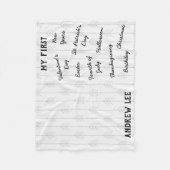 "Mijn eerste feestdag" Milestone Baby Blanket Fleece Deken (Voorkant)