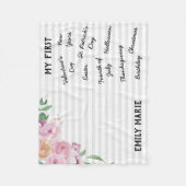 "Mijn eerste feestdag" Milestone Baby Blanket Fleece Deken (Voorkant)