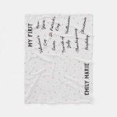 "Mijn eerste feestdag" Milestone Baby Blanket Fleece Deken (Voorkant)