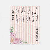 "Mijn eerste feestdag" Milestone Baby Blanket Fleece Deken (Voorkant)