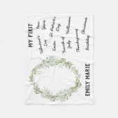 "Mijn eerste feestdag" Milestone Baby Blanket Fleece Deken (Voorkant)