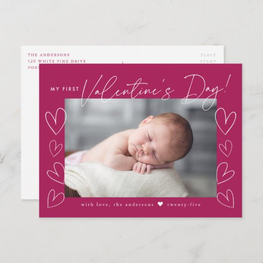 Mijn eerste foto van het Manuscript van de Valenti Feestdagenkaart (Voorkant / Achterkant)