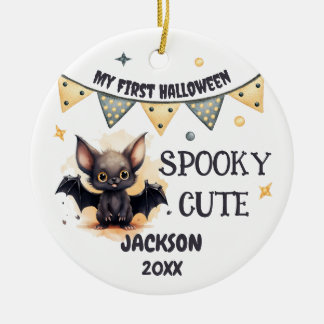 Mijn eerste Halloween - Aardige babyvleermuis aanp Keramisch Ornament
