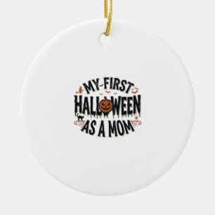 Mijn eerste Halloween als moeder Vintage Halloween Keramisch Ornament