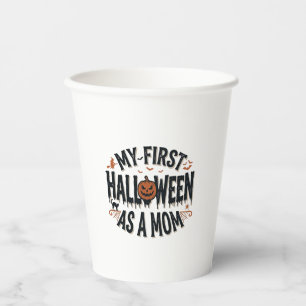 Mijn eerste Halloween als moeder Vintage Halloween Papieren Bekers