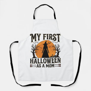 Mijn eerste Halloween als moeder Vintage Halloween Schort