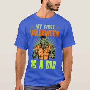 Mijn eerste halloween als pap monster zwangerschap t-shirt