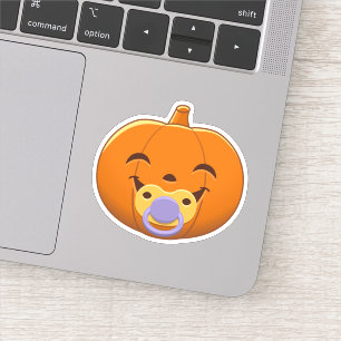 Mijn Eerste Halloween Fopspeen Pompoen Sticker