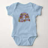 Mijn eerste halloween, kleurrijke retro boho typog romper (Voorkant)