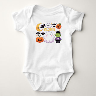Mijn eerste Halloween met Ghost Monster en Pumpkin Romper
