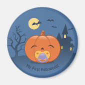 Mijn eerste Halloween Pacifier Pumpkin Magneet (Voorkant)
