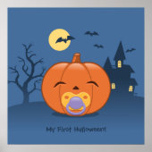Mijn eerste Halloween Pacifier Pumpkin Poster (Voorkant)