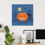 Mijn eerste Halloween Pacifier Pumpkin Poster (Thuiskantoor)