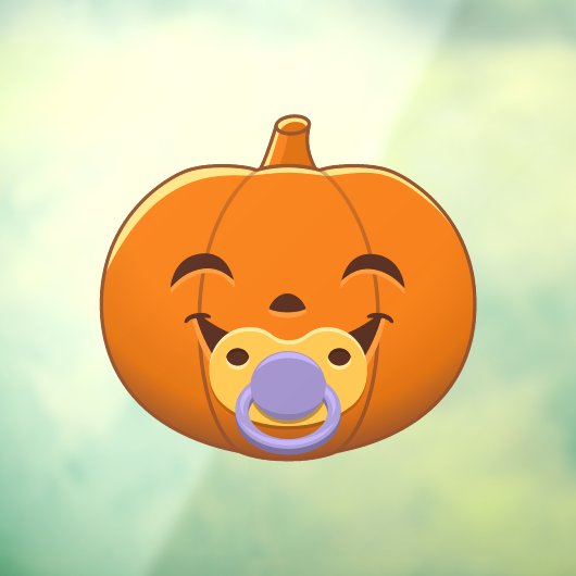 Mijn eerste Halloween Pacifier Pumpkin Raamsticker (Vel 3)