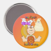 Mijn eerste halloween Round Magnet Magneet (Voorkant / Achterkant)