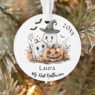 Mijn eerste Halloween Schattigee Ghost Pumpkin Bab Ornament