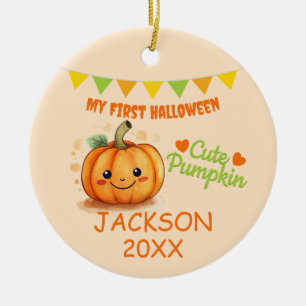 Mijn eerste Halloween - Schattigee pompoen Keramisch Ornament