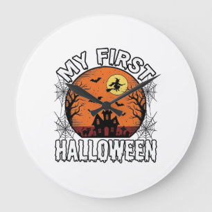 Mijn Eerste Halloween Vintage Peuter Shirt Ontwerp Grote Klok
