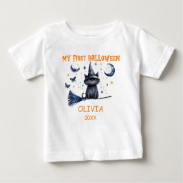 Mijn eerste Halloween-waterverfkatten T-shirt