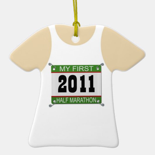 Mijn eerste halve marathon - 2011 keramisch ornament (Voorkant)