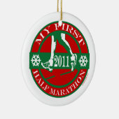 Mijn eerste halve marathon - 2011 keramisch ornament (Rechts)