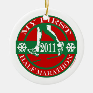 Mijn eerste halve marathon - 2011 keramisch ornament